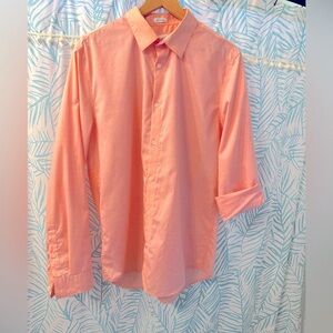 Calvin Klein Red Lined Dress Shirt